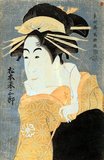 Tōshūsai Sharaku (東洲斎 写楽, active 1794 - 1795) is widely considered to be one of the great masters of woodblock printing in Japan. Little is known of him, besides his ukiyo-e prints; neither his true name nor the dates of his birth or death are known with any certainty. His active career as a woodblock artist seems to have spanned just ten months in the mid-Edo period of Japanese history, from the middle of 1794 to early 1795.