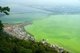 China: View from the Western Hills onto Dianchi (Lake Dian) with its green algae fringe, near Kunming, Yunnan Province